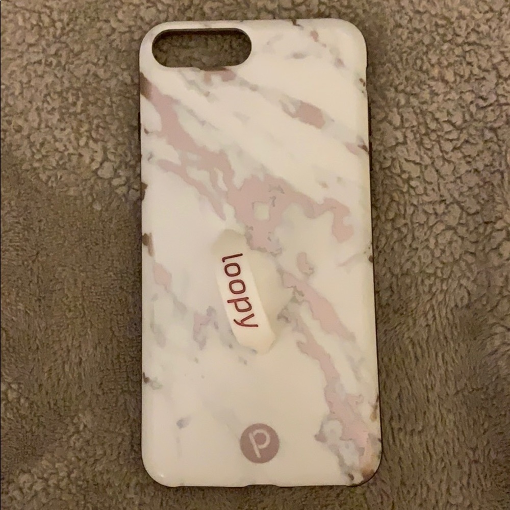 Loopy iPhone 7/8 plus case (rose gold marble)